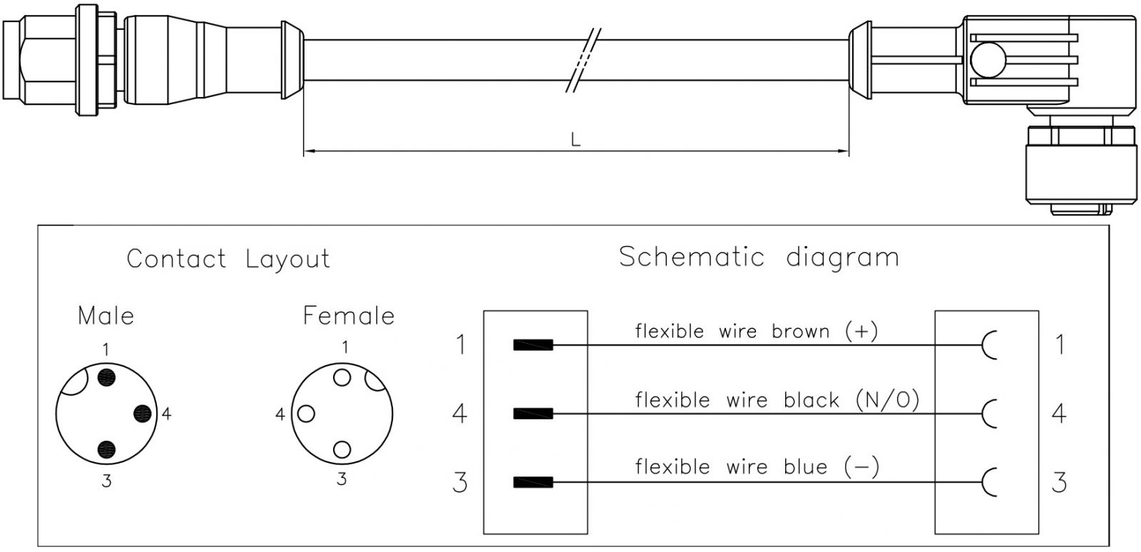 כבל לסנסורים TE CONNECTIVITY 2273116-4